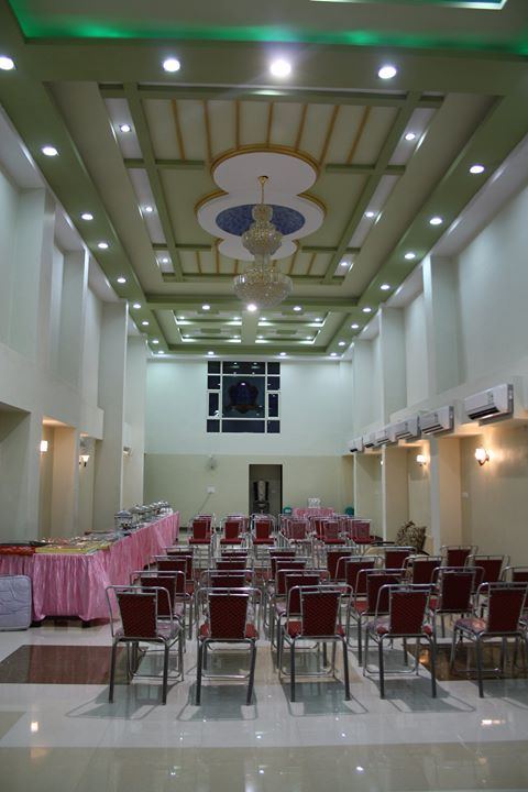 A stairwell inside the hotel.